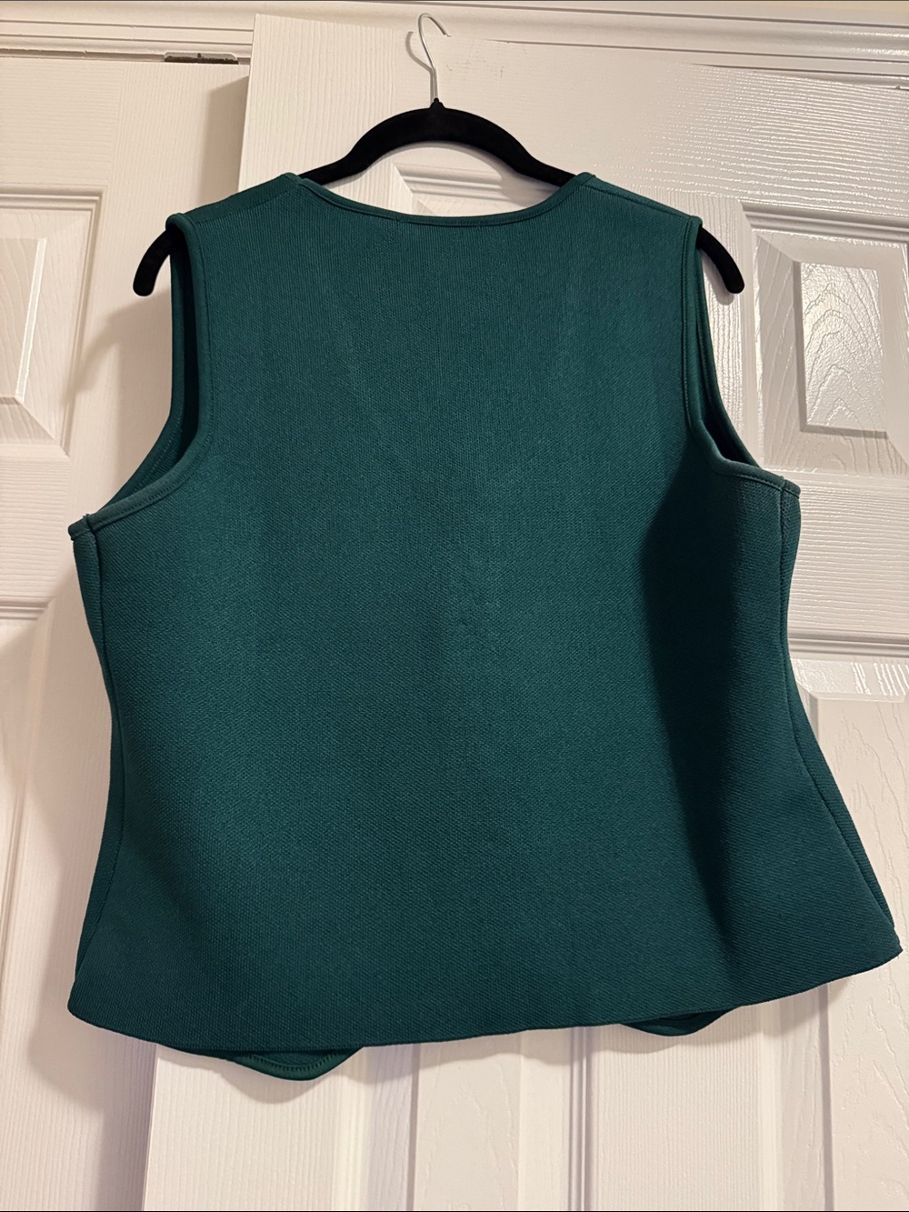 Mango Deep Teal V-Neck Button Front Sleeveless Top - Size XL New With Tags - Picture 5 of 5